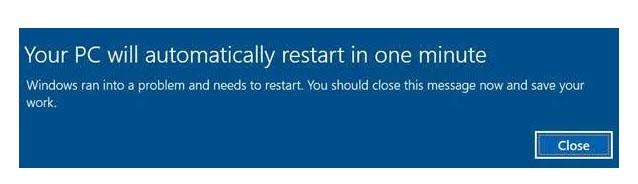 Error Windows 10 reinicia