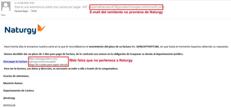 Phishing Naturgy