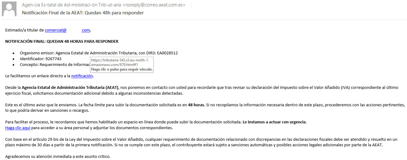 Phishing Hacienda