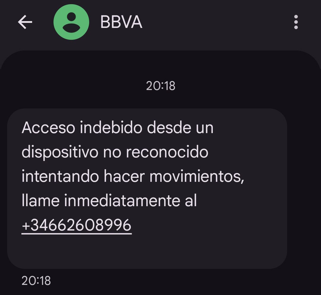 Smishing BBVA