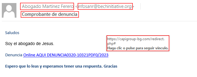 Phishing denuncia