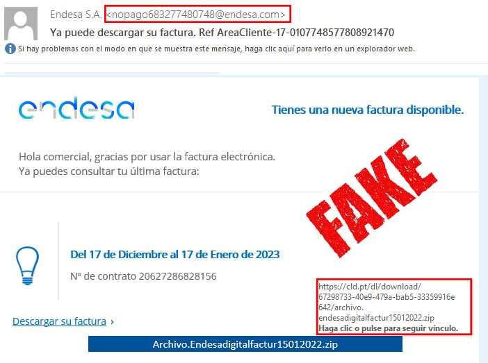 Endesa fake