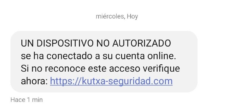 SMS falso Kutxabank